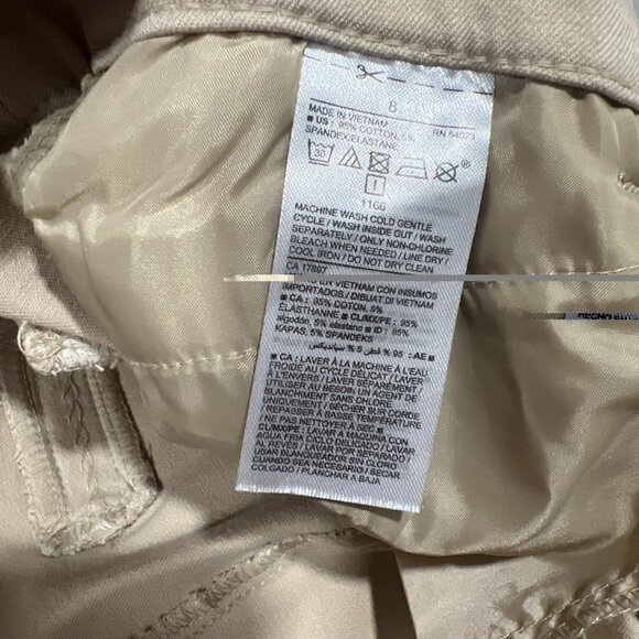 Old Navy Pixie Pants Casual Chino Mid-Rise Women's Size 8 Stretch Beige - Picture 8 of 10